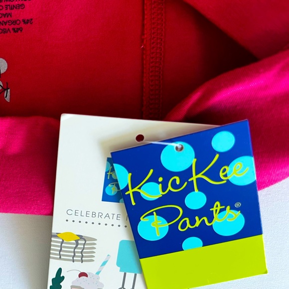 Kickee pants athletic leggings girls size 5 6 small NWT - Picture 5 of 6